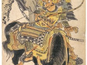 【俳優中室富士郎の騎馬武士　The Actor Nakamuro Tomijuro as a Mounted Warrior】江戸時代‐奥村政信