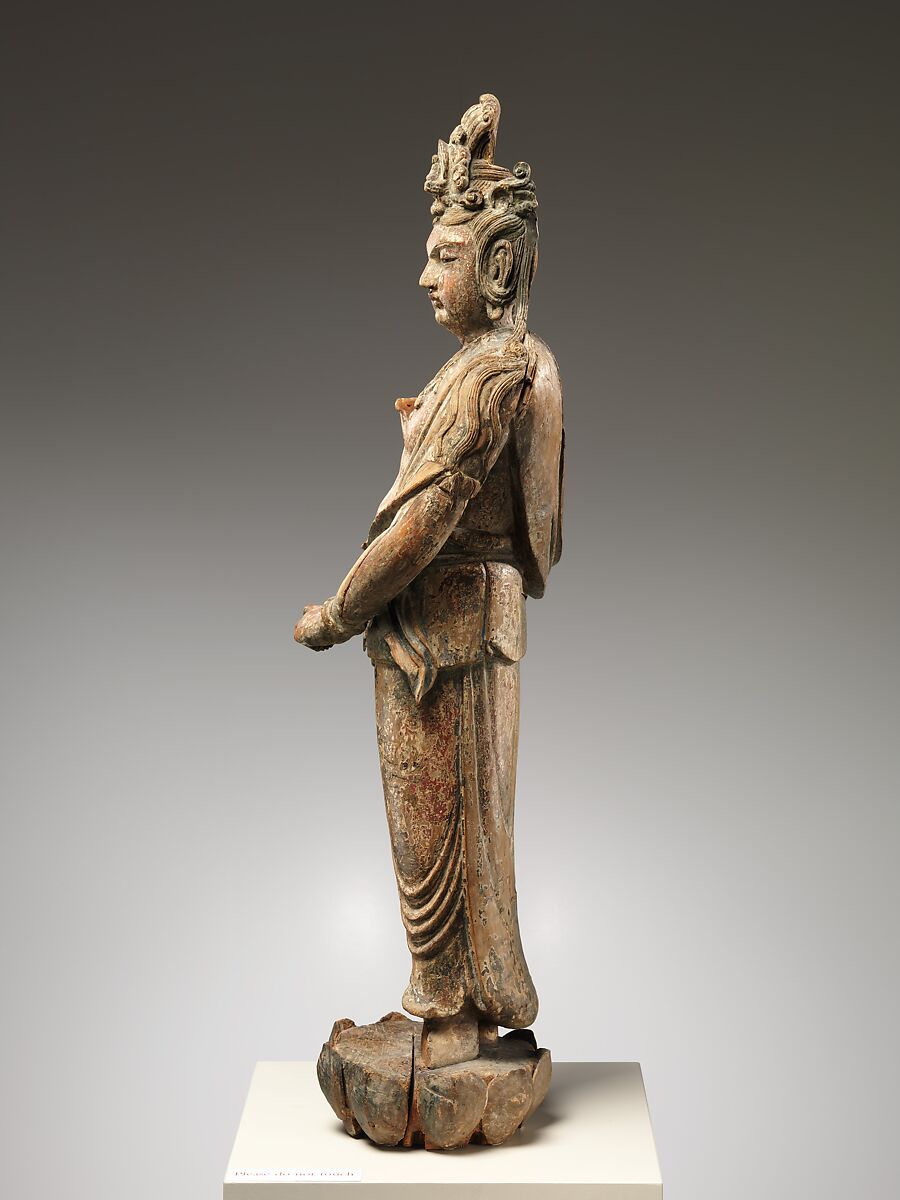 【元至元十九年 彩繪木雕觀音菩薩像（柳木胎）　Bodhisattva Avalokiteshvara (Guanyin)】元朝時代