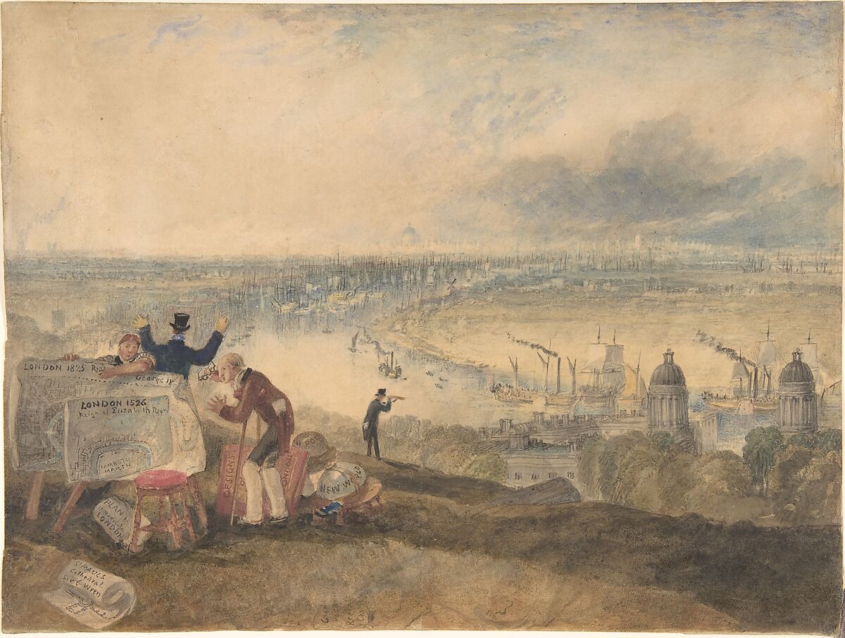 【グリニッジからのロンドンの眺め　View of London from Greenwich】イギリス‐ロマン主義画家‐ジョセフ・マロード・ウィリアム・ターナー（Joseph Mallord William Turner）