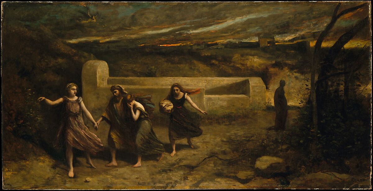【ソドムの焼け跡　The Burning of Sodom】フフランス‐現実主義‐バルビゾン派‐カミーユ・コロー（Camille Corot）