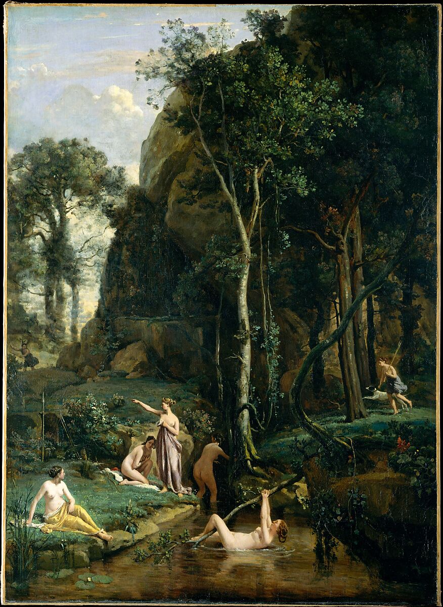 【ディアナとアクタイオン　Diana Surprised in Her Bath】フランス‐現実主義‐バルビゾン派‐カミーユ・コロー（Camille Corot）