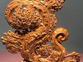 銅鎏金摩羯飾件-特別展【七宝玲瓏-ヒマラヤからの芸術珍品】-金沙遺跡博物館-成都