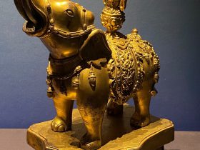 銅鎏金大象-特別展【七宝玲瓏-ヒマラヤからの芸術珍品】-金沙遺跡博物館-成都