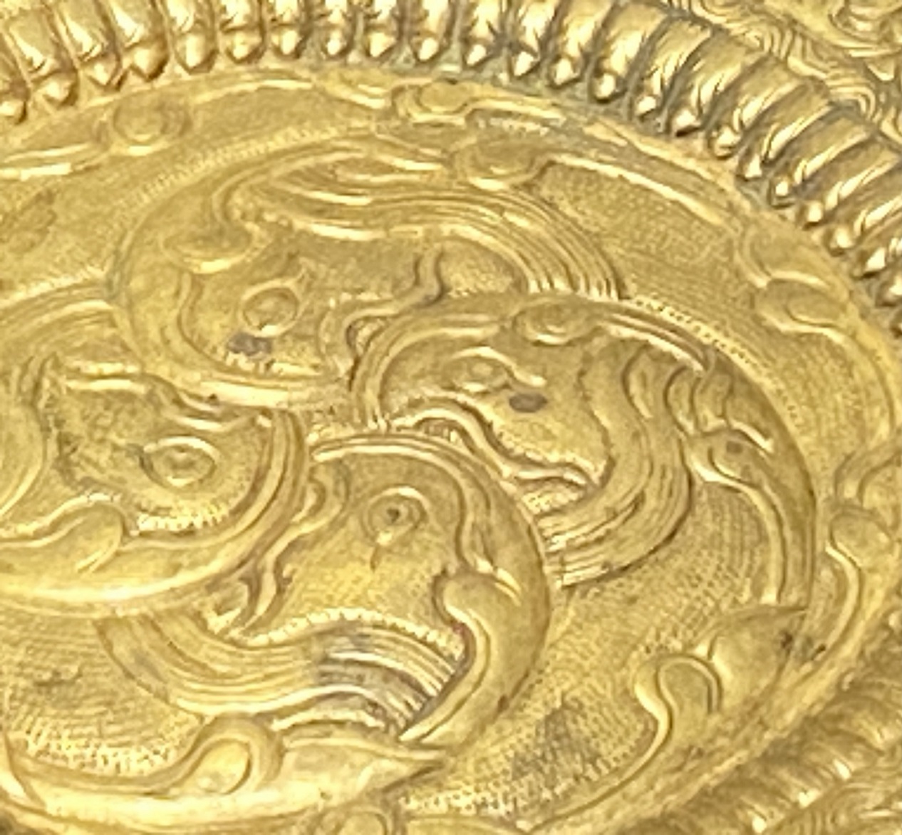 銀鎏金龍紋碗套 -特別展【七宝玲瓏-ヒマラヤからの芸術珍品】-金沙遺跡博物館-成都