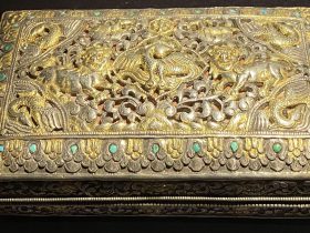 銀鎏金双獅紋盒-特別展【七宝玲瓏-ヒマラヤからの芸術珍品】-金沙遺跡博物館-成都