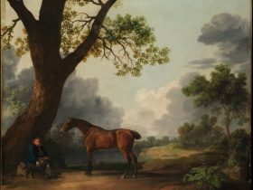 【第3代ドーセット公爵の馬と使用人と犬　The Third Duke of Dorset's Hunter with a Groom and a Dog】イギリス‐動物画家‐ジョージ・スタッブス（George Stubbs）