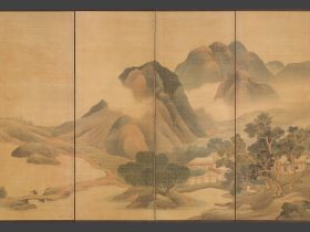 【山野行旅図屏風　Travels through Mountains and Fields】江戸時代‐与謝蕪村筆