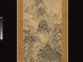 【浅絳山水図 (Senkō sansui zu)　Landscape in Light Colors】日本‐江戸時代‐青木夙夜‐村瀨栲亭