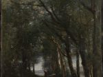 【木立ちの小道　A Lane through the Trees】フランス‐現実主義‐バルビゾン派‐カミーユ・コロー（Camille Corot）