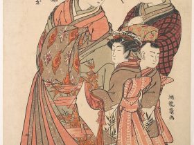 【雛形若菜初模様 玉や内 しら玉　 The Courtesan Shiratama of the Tamaya Brothel, from the series “A Pat-tern Book of the Year’s First Designs, Fresh as Spring Herbs】日本‐江戸時代‐礒田湖龍斎