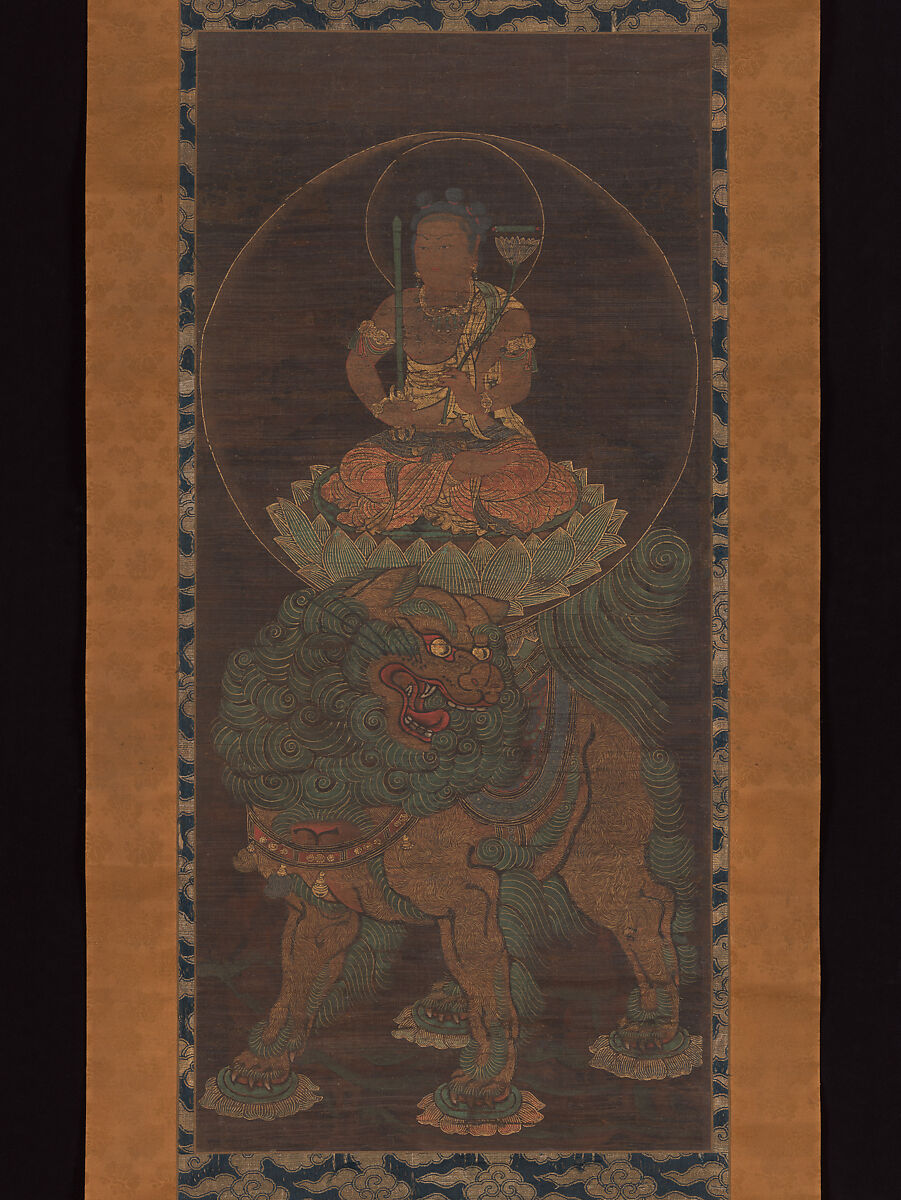 【五髻文殊菩薩像　The Bodhisattva Monju (Manjushri) with Five Topknots】日本‐南北朝時代