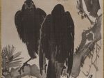 【松に鴉図　 Two Crows on a Pine Branch】日本‐明治時代‐河鍋暁斎