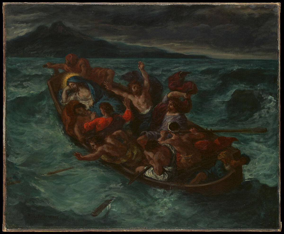 【嵐の中で眠るキリスト　Christ Asleep during the Tempest】フランス‐ロマン主義美術-オジェーヌ・ドラクロワ（Eugène Delacroix）