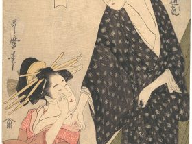 【逢身八契 権八小紫の床の通　Shared Feelings in the Bedchamber of Komurasaki and Gompachi】日本‐江戸時代‐喜多川歌麿（Kitagawa Utamaro）