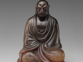 【犀角雕達摩坐像　Buddhist monk Bodhidharma (Chinese: Damo)】中国‐明末清初‐達磨‐禅宗仏教