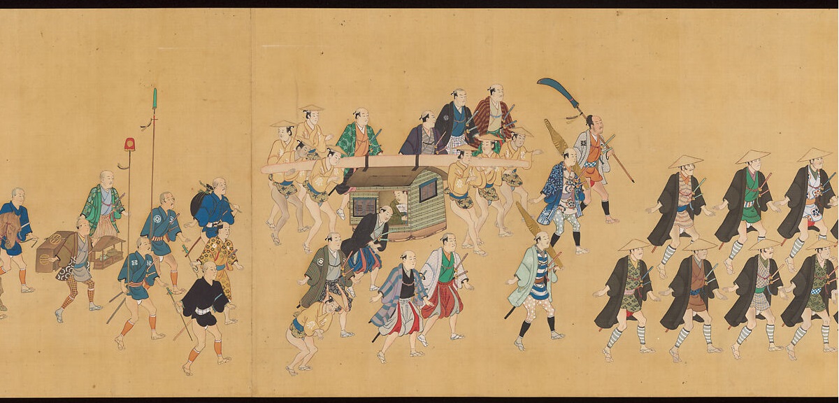 【参勤交代図　Daimyo Procession to Edo】日本‐江戸時代‐菱川派