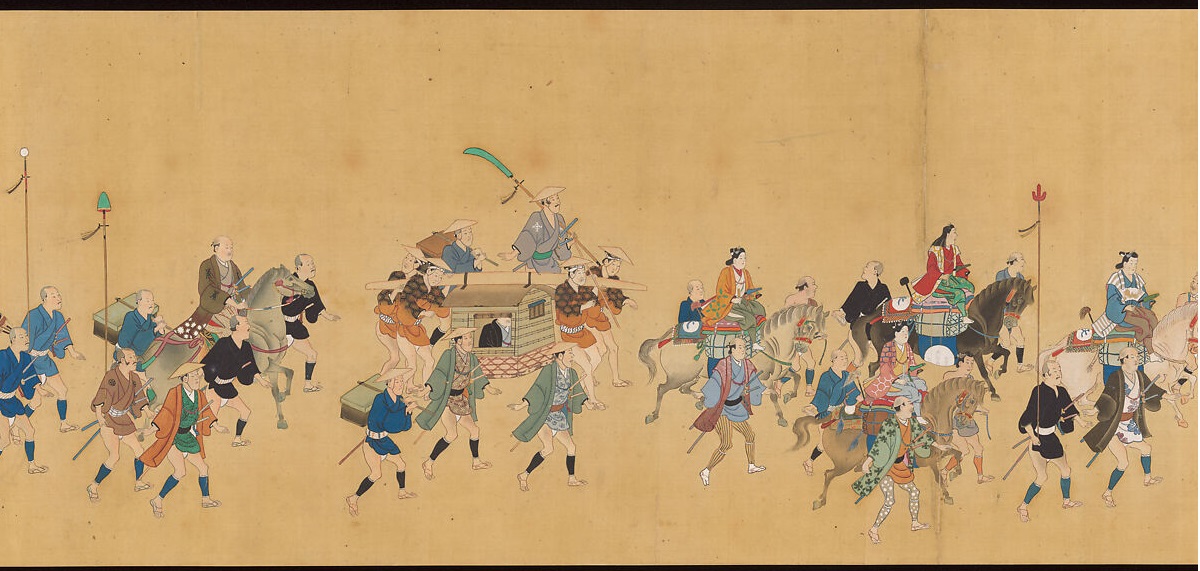 【参勤交代図　Daimyo Procession to Edo】日本‐江戸時代‐菱川派