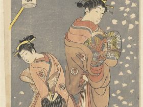 【「恋文」シリーズ蝶谷の花魁 蝶山　The Oiran Chōzan of Chōjiya, from the series Love Letters】日本‐江戸時代‐一筆斎文調