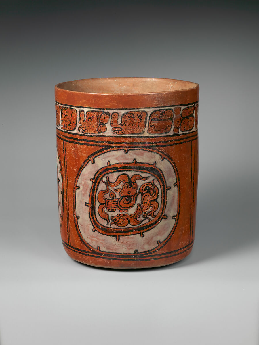 【円筒形陶器　Cylindrical Vessel】メキシコ‐マヤ文明