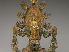 【鎏金青銅彌勒佛像　Buddha Maitreya (Mile) altarpiece】中国‐北魏時代‐弥勒菩薩