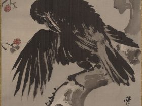 【木に鴉図　Crow on a Branch】日本‐明治時代‐河鍋暁斎