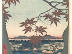 【真間の紅葉手古那の社継はし　Maples at Mama, from the series One Hundred Famous Views of Edo】日本‐歌川広重江戸時代‐