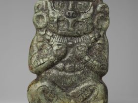 【玉神像　Deity figure】メキシコ‐メソアメリカ‐マヤ文化