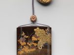【孔雀蒔絵印籠　 Inrō with Peacocks and Flowers】日本‐江戸時代‐古満安匡