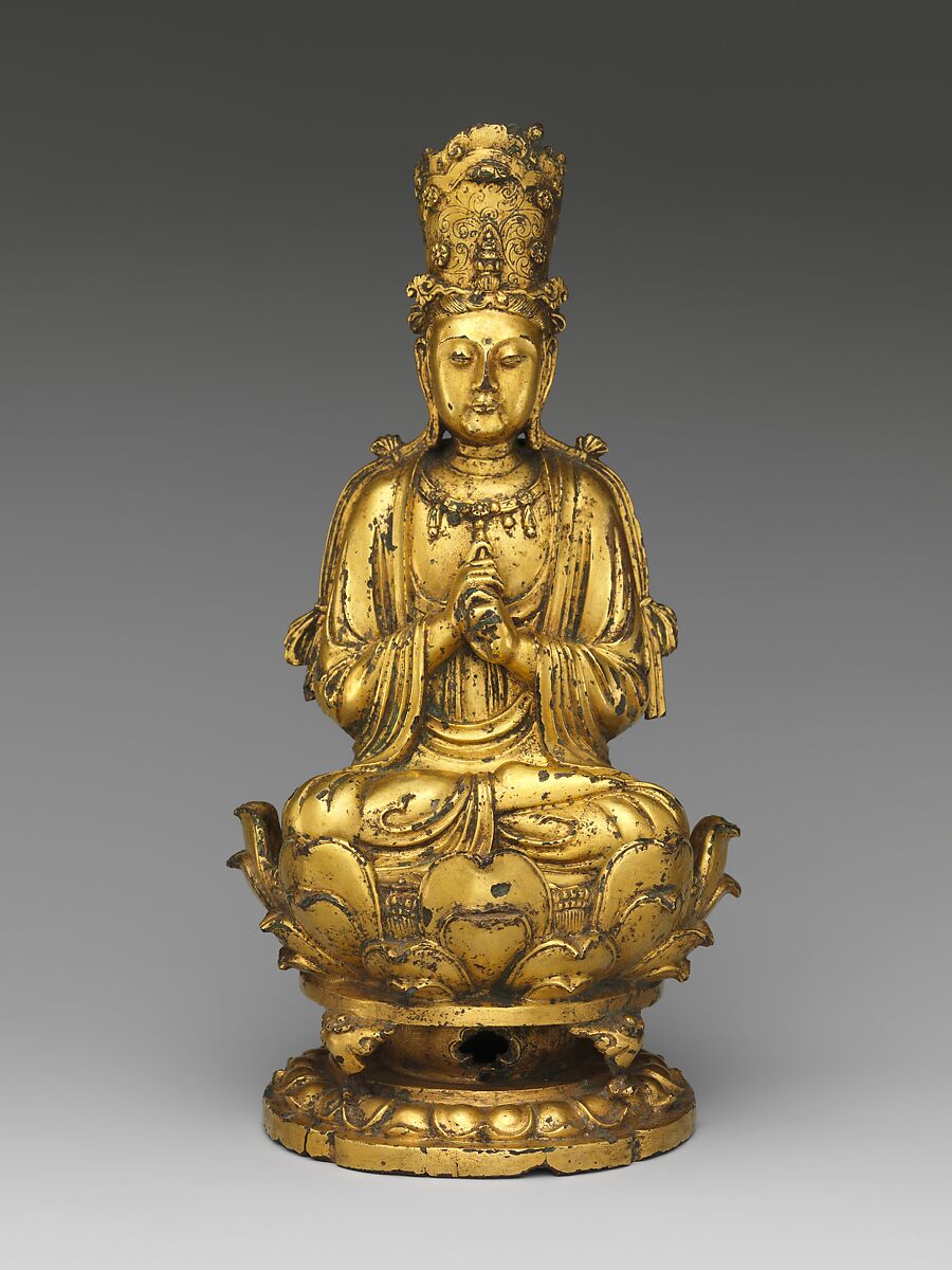 【鎏金青銅大日如來像　Buddha Vairocana (Dari)】中国‐遼代
