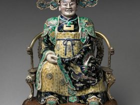 【軍事姿富の神　Figure, possibly the God of Wealth in His Military Aspect】中国‐清時代