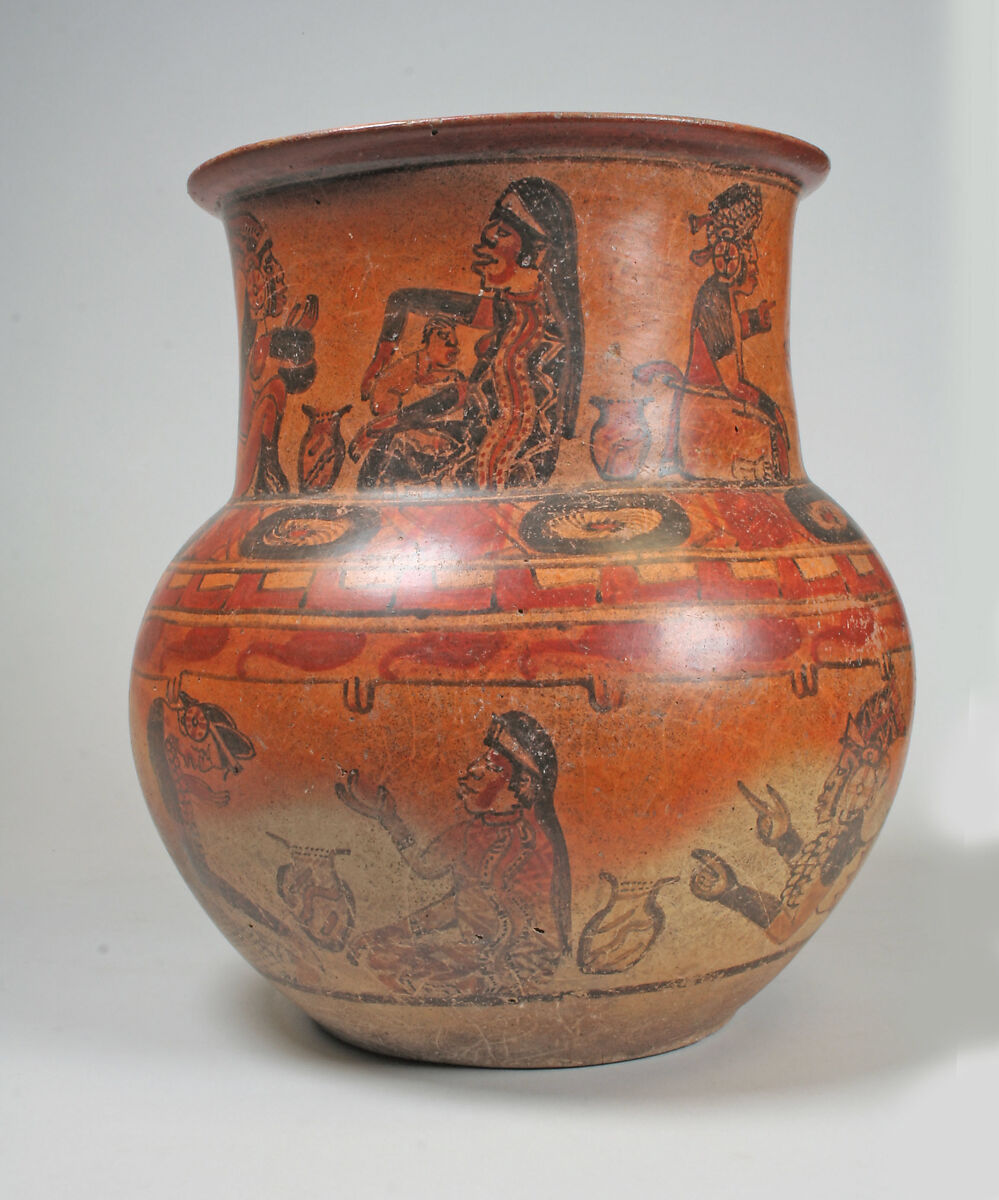 【儀式の場面模様壺　Jar, Ritual Scenes】メキシコ‐メソアメリカ‐マヤ文化
