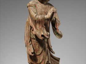 【彩繪木雕善財童子像　Pilgrim Sudhana (Shancai tongzi)】中国‐明時代‐仏教像