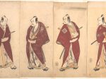 【『五年男』を演じた五人のうち四人役者　Four of the Five Actors Who Performed the Shosa "Gonen Otoko"】日本‐江戸時代‐勝川春章