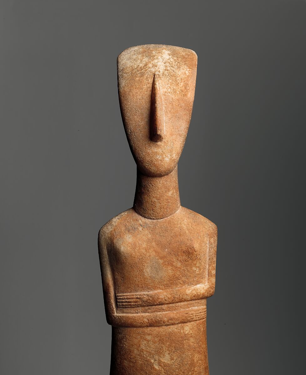 【大理石女性像　Marble female figure】ギリシャ‐早期キクラデス文明