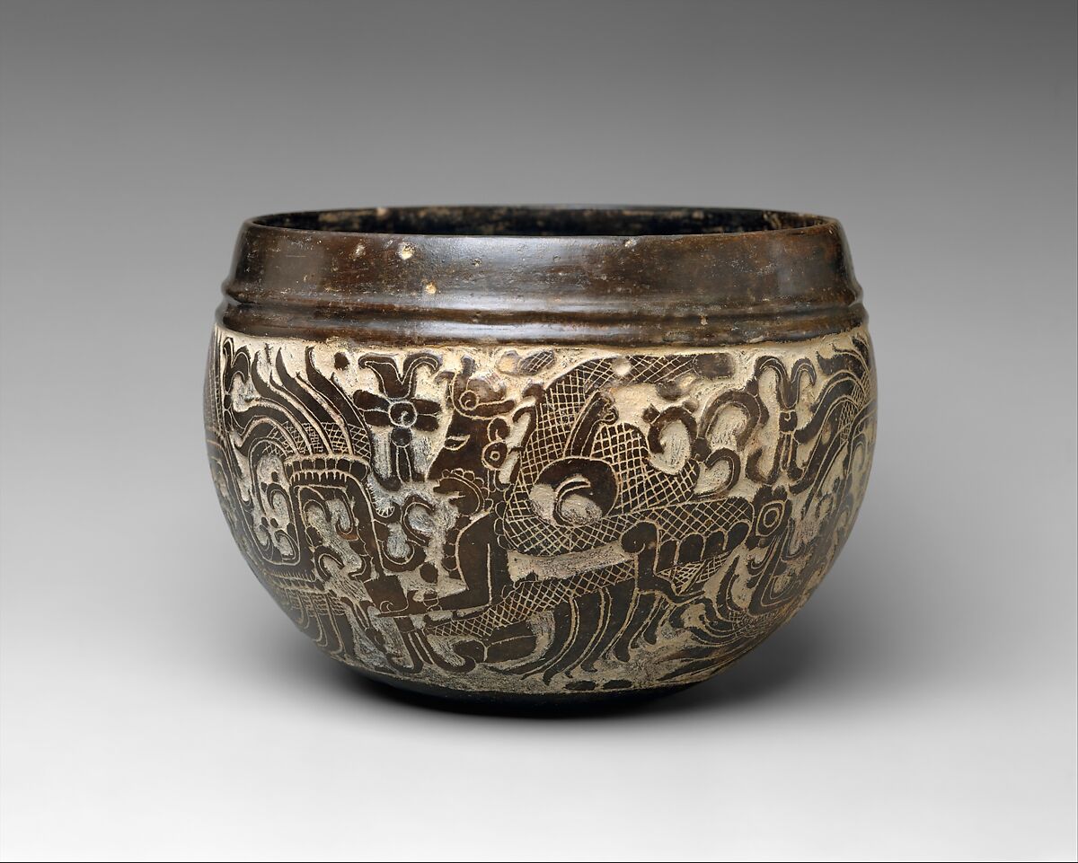 【彫刻ボウル　 Carved Bowl】メキシコ‐マヤ文化
