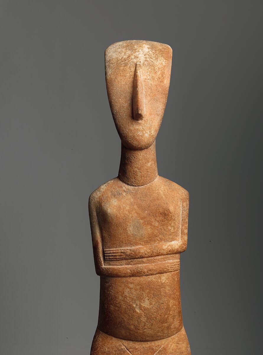 【大理石女性像　Marble female figure】ギリシャ‐早期キクラデス文明