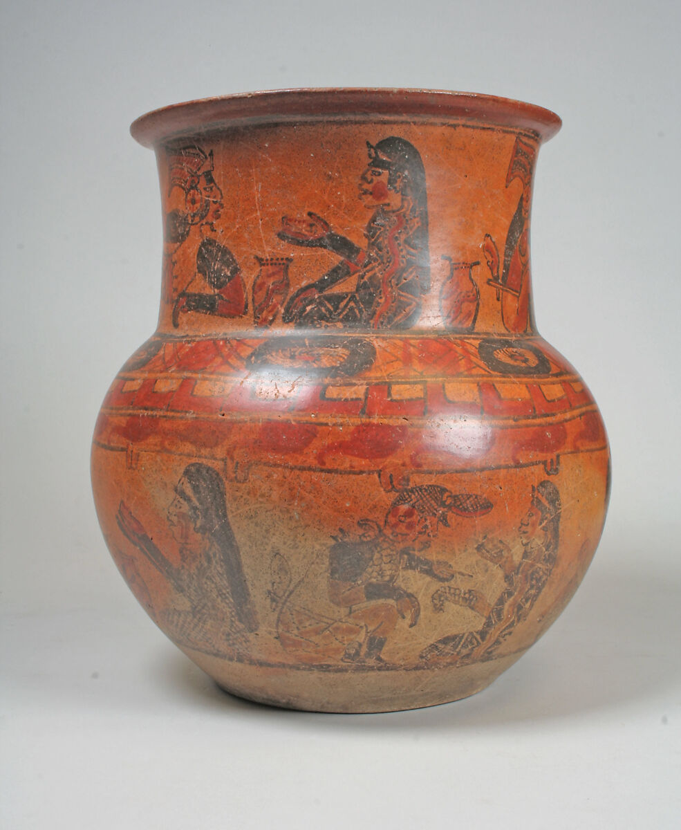 【儀式の場面模様壺　Jar, Ritual Scenes】メキシコ‐メソアメリカ‐マヤ文化