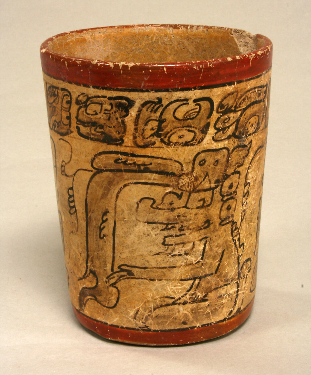 【円筒形容器　Cylindrical Vessel】メキシコ‐メソアメCylindrical Vesselリカ‐マヤ文明