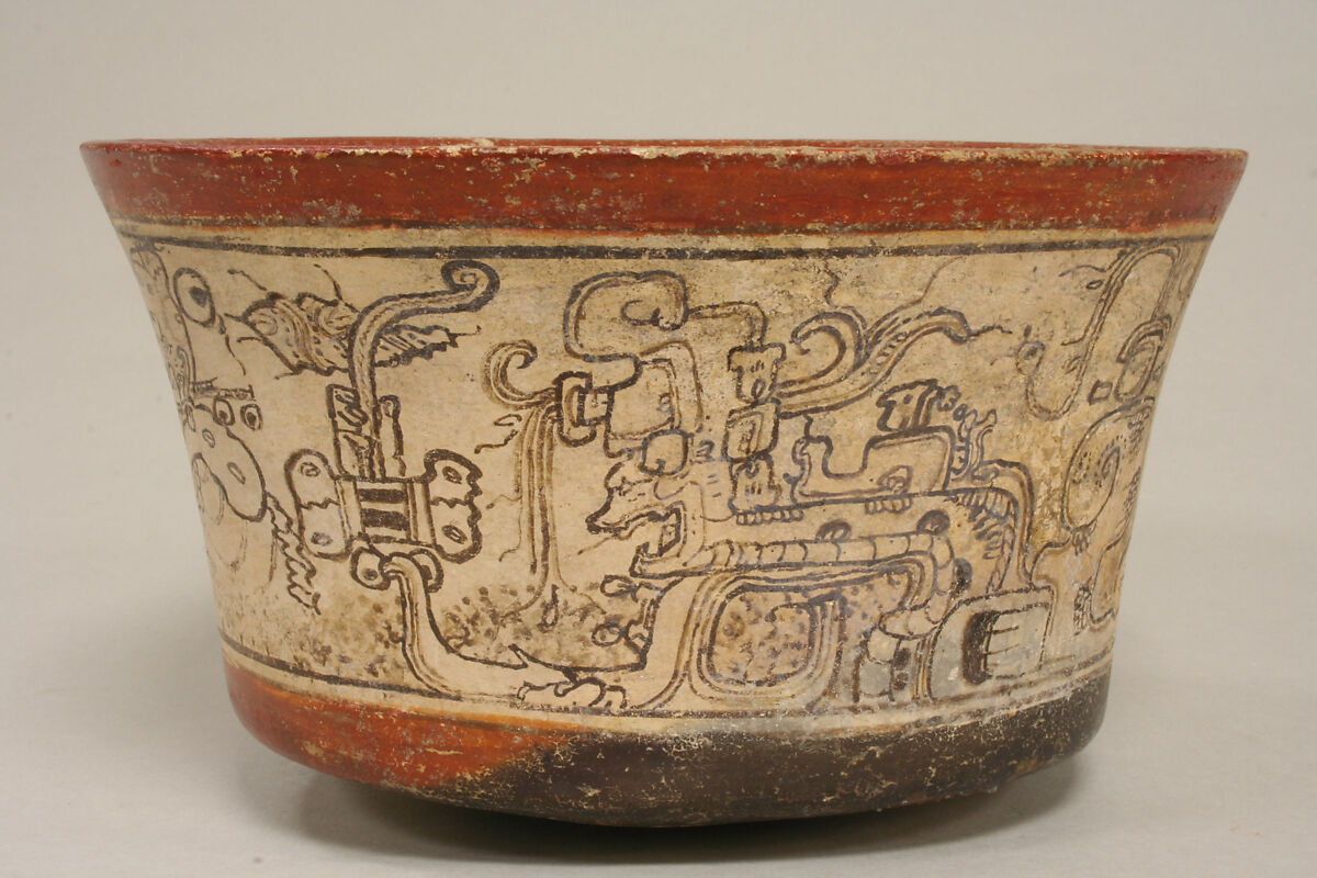 【神話的場面鉢　Bowl, Mythological Scene】メキシコ‐メソアメリカ‐マヤ文化