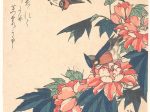 【紅蜀葵に燕と川蝉図　Swallows and Kingfisher with Rose Mallows】日本‐江戸時代‐歌川広重
