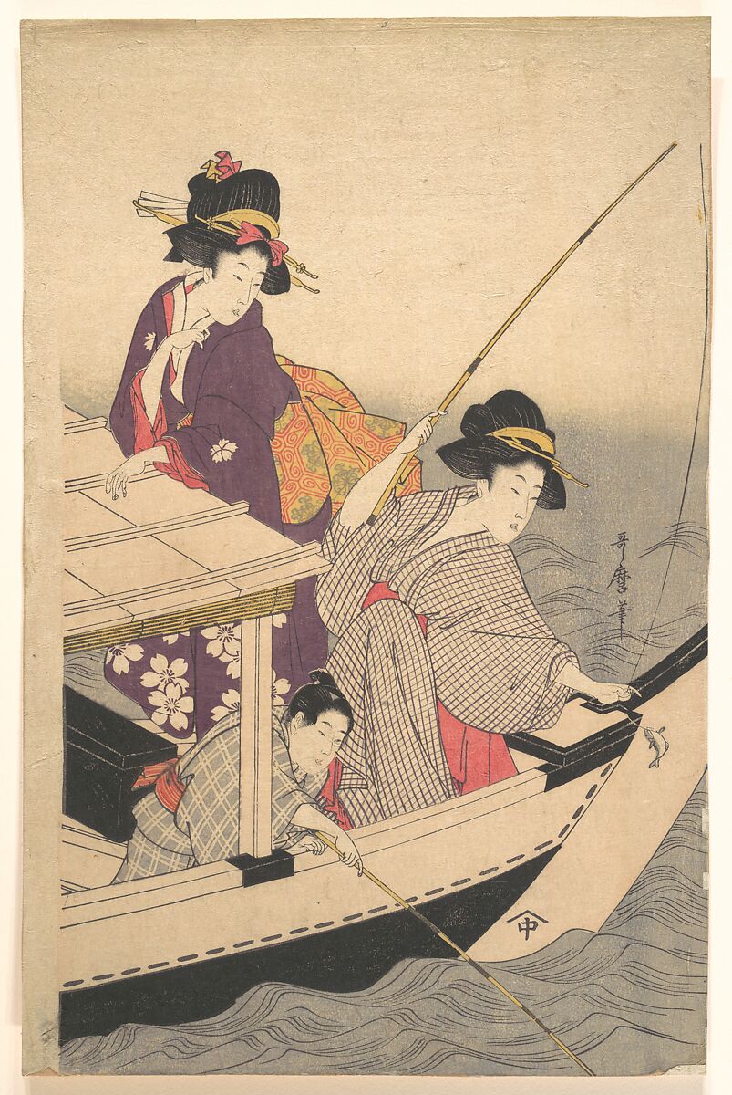 【釣り　Fishing】日本‐江戸時代‐喜多川歌麿