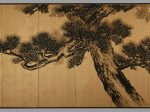 【老松図屏風　Aged Pines】日本‐明治時代‐鈴木松年