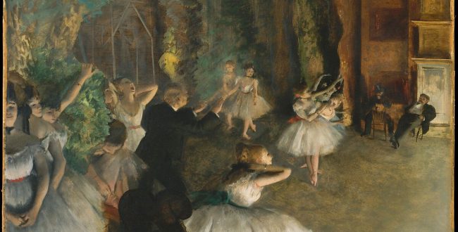 【舞台上のバレエのリハーサル(The Rehearsal of the Ballet Onstage)】エドガー・ドガーメトロポリタン美術館所蔵
