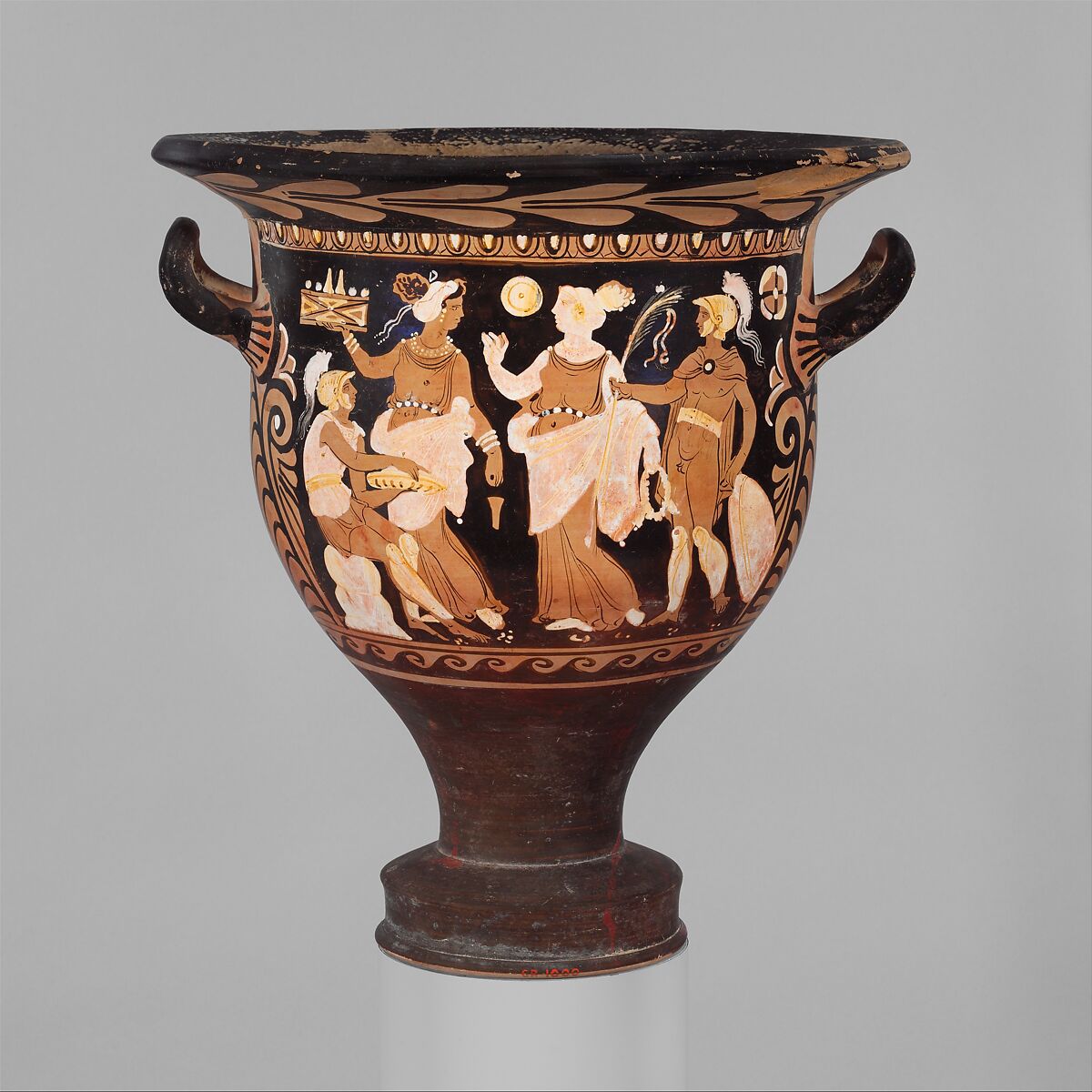 【テラコッタ製ベルクレーター（混合ボウル）　Terracotta bell-krater (mixing bowl)】古代‐ギリシャ‐遅期古典期