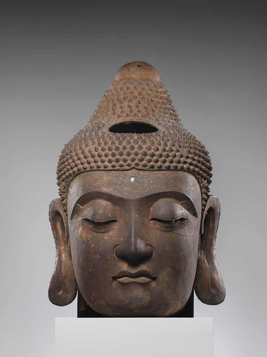【鑄鐵佛頭像　Head of Buddha】中国‐明代