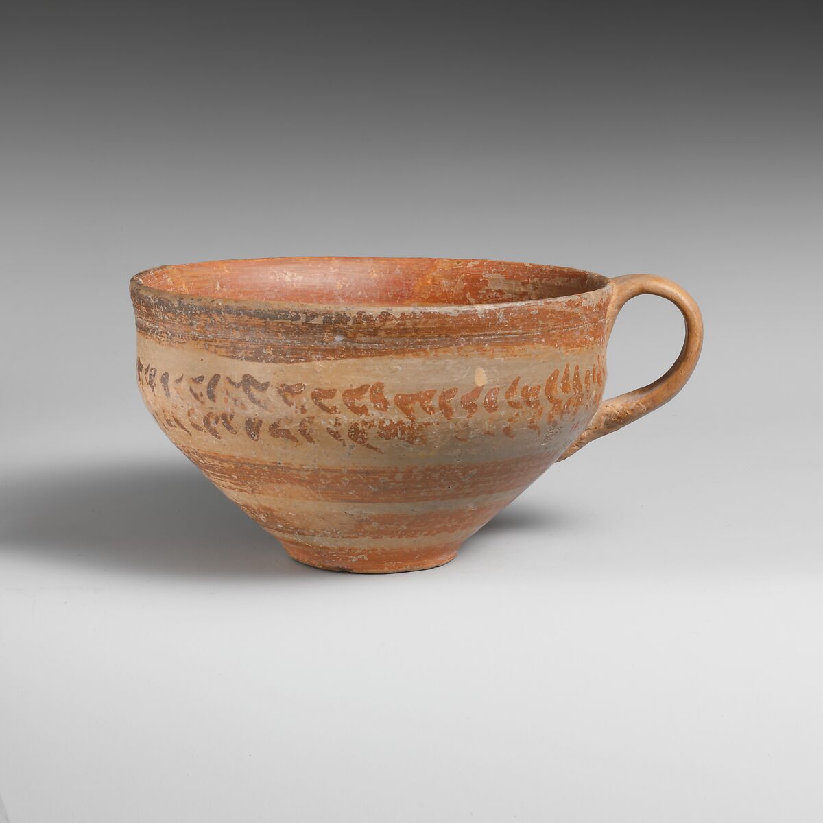 【テラコッタ片耳杯　Terracotta hemispherical cup】古代ギリシャ‐後期ミノア文明