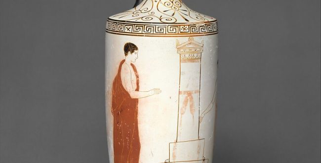 【テラコッタ製レキュトス（油瓶）　Terracotta lekythos (oil flask)】古代ギリシャ‐古典期