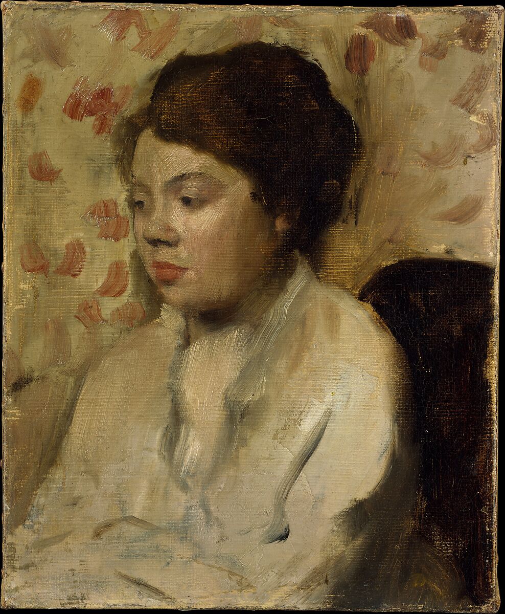 【若い女性の肖像　Portrait of a Young Woman】フランス‐エドガー・ドガ（Edgar Degas）‐印象派
