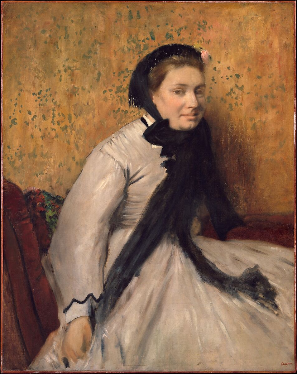【灰色の服着た女性の肖像　Portrait of a Woman in Gray】フランス‐エドガー・ドガ（Edgar Degas）‐印象派