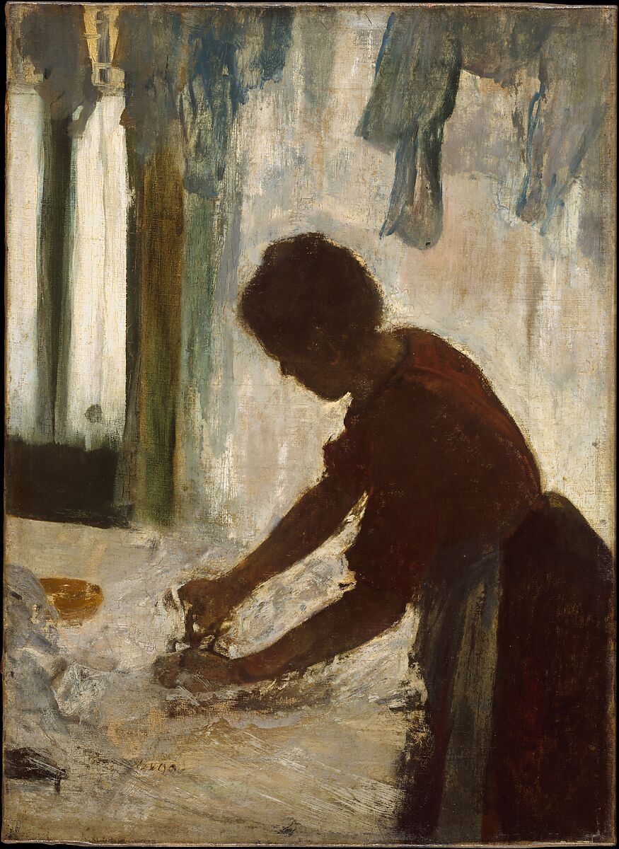 【アイロンをかける女性　A Woman Ironing】フランス‐エドガー・ドガ（Edgar Degas）‐印象派